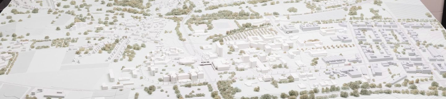 Ein Architektur-Modell des Campus der TU Dortmund.